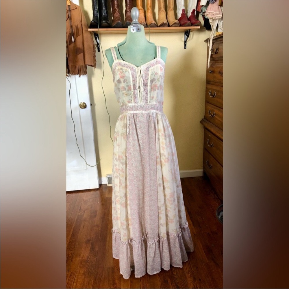 Gunne Sax— Floral Maxi Dress